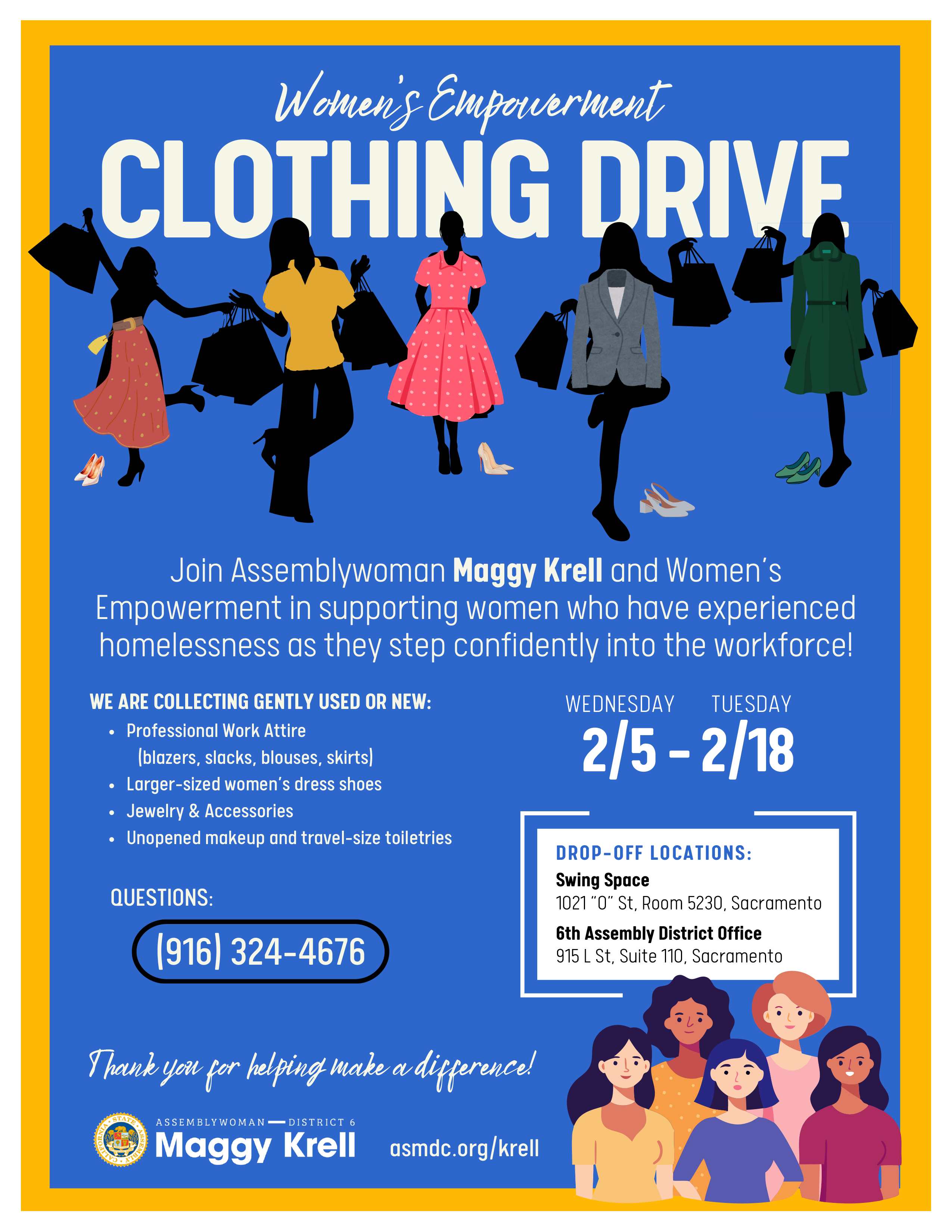 Asm. Krell Clothing Drive Flyer