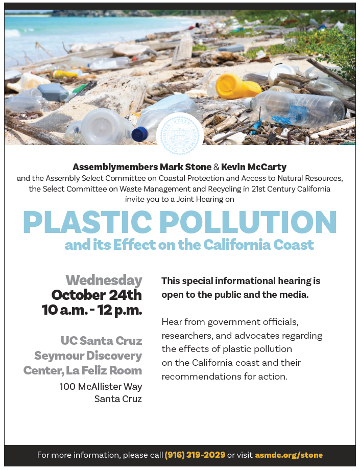Joint Assembly Hearing on Ocean Plastic Pollution 