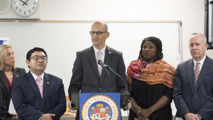 Assemblymember Kevin McCarty at Universal Pre-K Press Conference