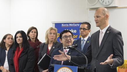 Assemblymember Kevin McCarty at Universal Pre-K Press Conference