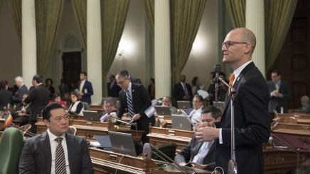 Assemblymember McCarty presents HR 82 on the Assembly Floor declaring Multiple Sclerosis Awareness Month