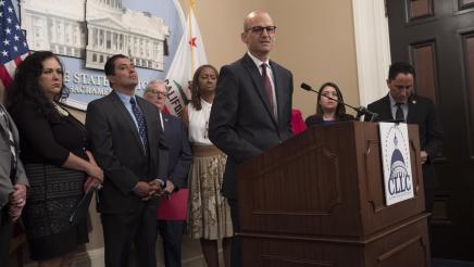 Assemblymember McCarty speaks at Immigration Press Conference