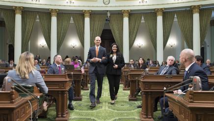 Assemblymember McCarty Walks with Woman of the Year Basira Alam